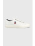 Tommy Hilfiger Кожени маратонки TH HI VULC STREET LOW LEATHER в бяло FM0FM04740 - Pepit.bg