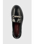 Tommy Hilfiger Кожени мокасини Tommy Twist Mocassin в черно с платформа - Pepit.bg