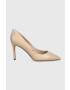 Tommy Hilfiger Кожени обувки с висок ток TH POINTY FEMININE PUMP В бежово FW0FW07000 - Pepit.bg