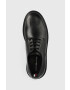 Tommy Hilfiger Кожени половинки обувки в черно - Pepit.bg