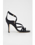 Tommy Hilfiger Кожени сандали Elevated Th High Heel в тъмносиньо - Pepit.bg