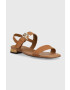 Tommy Hilfiger Кожени сандали HARDWARE FLAT SANDAL в кафяво FW0FW07094 - Pepit.bg