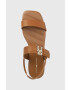 Tommy Hilfiger Кожени сандали HARDWARE FLAT SANDAL в кафяво FW0FW07094 - Pepit.bg