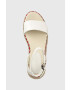Tommy Hilfiger Кожени сандали LOW WEDGE SANDAL в бяло с платформа - Pepit.bg