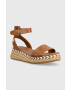 Tommy Hilfiger Кожени сандали LOW WEDGE SANDAL - Pepit.bg