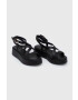 Tommy Hilfiger Кожени сандали NEW FLATFORM STRAP - Pepit.bg