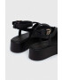 Tommy Hilfiger Кожени сандали NEW FLATFORM STRAP - Pepit.bg
