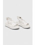 Tommy Hilfiger Кожени сандали NEW FLATFORM STRAP в бяло с платформа - Pepit.bg
