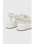 Tommy Hilfiger Кожени сандали NEW FLATFORM STRAP в бяло с платформа - Pepit.bg