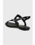 Tommy Hilfiger Кожени сандали TH FLAT SANDAL в черно - Pepit.bg