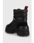 Tommy Hilfiger Кубинки Laced Outdoor Boot в черно с платформа с лека изолация - Pepit.bg
