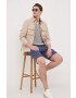 Tommy Hilfiger Ленен къс панталон в синьо - Pepit.bg