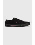 Tommy Hilfiger Ниски кецове CORE CORPORATE VULC CANVAS в черно - Pepit.bg