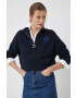 Tommy Hilfiger Памучен суичър в тъмносиньо с апликация - Pepit.bg