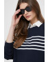 Tommy Hilfiger Памучен суичър в тъмносиньо с десен - Pepit.bg