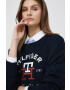 Tommy Hilfiger Памучен суичър в тъмносиньо с апликация - Pepit.bg