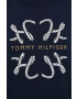 Tommy Hilfiger Памучен суичър в тъмносиньо с апликация - Pepit.bg