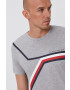 Tommy Hilfiger Памучна тениска в сиво с принт - Pepit.bg