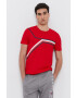 Tommy Hilfiger Памучна тениска в червено с принт - Pepit.bg
