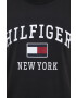 Tommy Hilfiger Памучна тениска в тъмносиньо - Pepit.bg