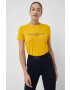 Tommy Hilfiger Памучна тениска в жълто - Pepit.bg