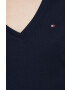 Tommy Hilfiger Памучна тениска в тъмносиньо - Pepit.bg
