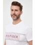 Tommy Hilfiger Памучна тениска в бяло с принт - Pepit.bg