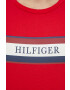 Tommy Hilfiger Памучна тениска в червено с принт - Pepit.bg
