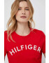 Tommy Hilfiger Памучна тениска в червено - Pepit.bg