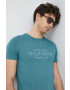 Tommy Hilfiger Памучна тениска в зелено с принт - Pepit.bg