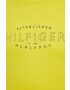 Tommy Hilfiger Памучна тениска в жълто с принт - Pepit.bg