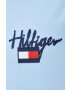 Tommy Hilfiger Памучна тениска в синьо с апликация - Pepit.bg
