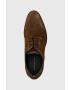 Tommy Hilfiger Половинки обувки от велур CORPORATE HILFIGER SUEDE SHOE в кафяво FM0FM04434 - Pepit.bg