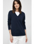 Tommy Hilfiger Пуловер дамски в тъмносиньо от лека материя - Pepit.bg