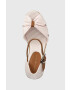 Tommy Hilfiger Сандали BASIC SEERSUCKER HIGH WEDGE в розово със скосена платформа FW0FW07160 - Pepit.bg