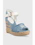 Tommy Hilfiger Сандали DENIM WEDGE SANDAL в синьо със скосена платформа FW0FW07079 - Pepit.bg