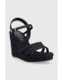 Tommy Hilfiger Сандали ESSENTIAL BASIC WEDGE SANDAL в тъмносиньо със скосена платформа FW0FW07220 - Pepit.bg