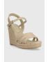 Tommy Hilfiger Сандали ESSENTIAL BASIC WEDGE SANDAL в бежово със скосена платформа FW0FW07220 - Pepit.bg