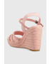 Tommy Hilfiger Сандали ESSENTIAL WEDGE SANDAL в розово със скосена платформа FW0FW07159 - Pepit.bg