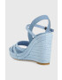 Tommy Hilfiger Сандали ESSENTIAL WEDGE SANDAL в синьо със скосена платформа FW0FW07159 - Pepit.bg