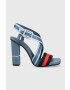 Tommy Hilfiger Сандали HARDWARE BLOCK HIGH HEEL COMBO - Pepit.bg