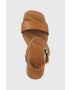 Tommy Hilfiger Сандали HARDWARE WEDGE SANDAL в кафяво със скосена платформа FW0FW07074 - Pepit.bg