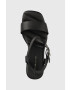 Tommy Hilfiger Сандали HARDWARE WEDGE SANDAL в черно със скосена платформа FW0FW07074 - Pepit.bg