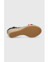 Tommy Hilfiger Сандали MID WEDGE CORPORATE в тъмносиньо със скосена платформа - Pepit.bg