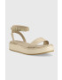 Tommy Hilfiger Сандали ROPE FLATFORM в бежово с платформа FW0FW07019 - Pepit.bg