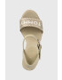Tommy Hilfiger Сандали SEASONAL WEBBING WEDGE в бежово с платформа FW0FW07088 - Pepit.bg