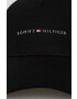 Tommy Hilfiger Шапка с козирка в черно с апликация - Pepit.bg