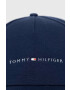 Tommy Hilfiger Шапка с козирка в тъмносиньо с апликация - Pepit.bg