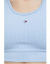 Tommy Hilfiger Спортен сутиен в синьо с изчистен дизайн - Pepit.bg