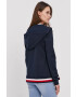 Tommy Hilfiger Суичър дамски в тъмносиньо с изчистен дизайн - Pepit.bg